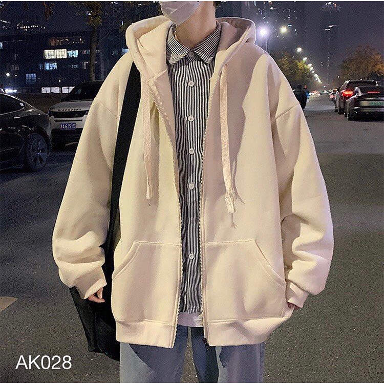 Áo Khoác Nỉ VN CLO Cho Nam Và Nữ Phối Day Cổ Bản To - AK028