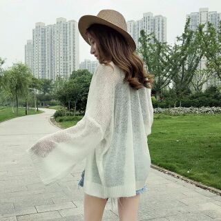 [CÓ SẴN] Áo cardigan len mỏng tay dài