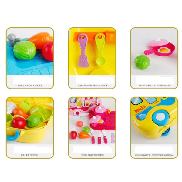 Đồ chơi nhập vai nghề nghiệp hộp hình vali ô tô