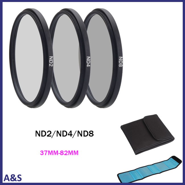 ND Filter Neutral Density ND2 ND4 ND8 Filtors 37 52 58 62 67 72 77 82mm