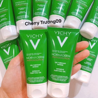 (Mới) Gel Rửa Mặt Làm Sạch Sâu Bã Nhờn PH 5.5 & Se Nhỏ Chân Lông Vichy Phytosolution 50ml