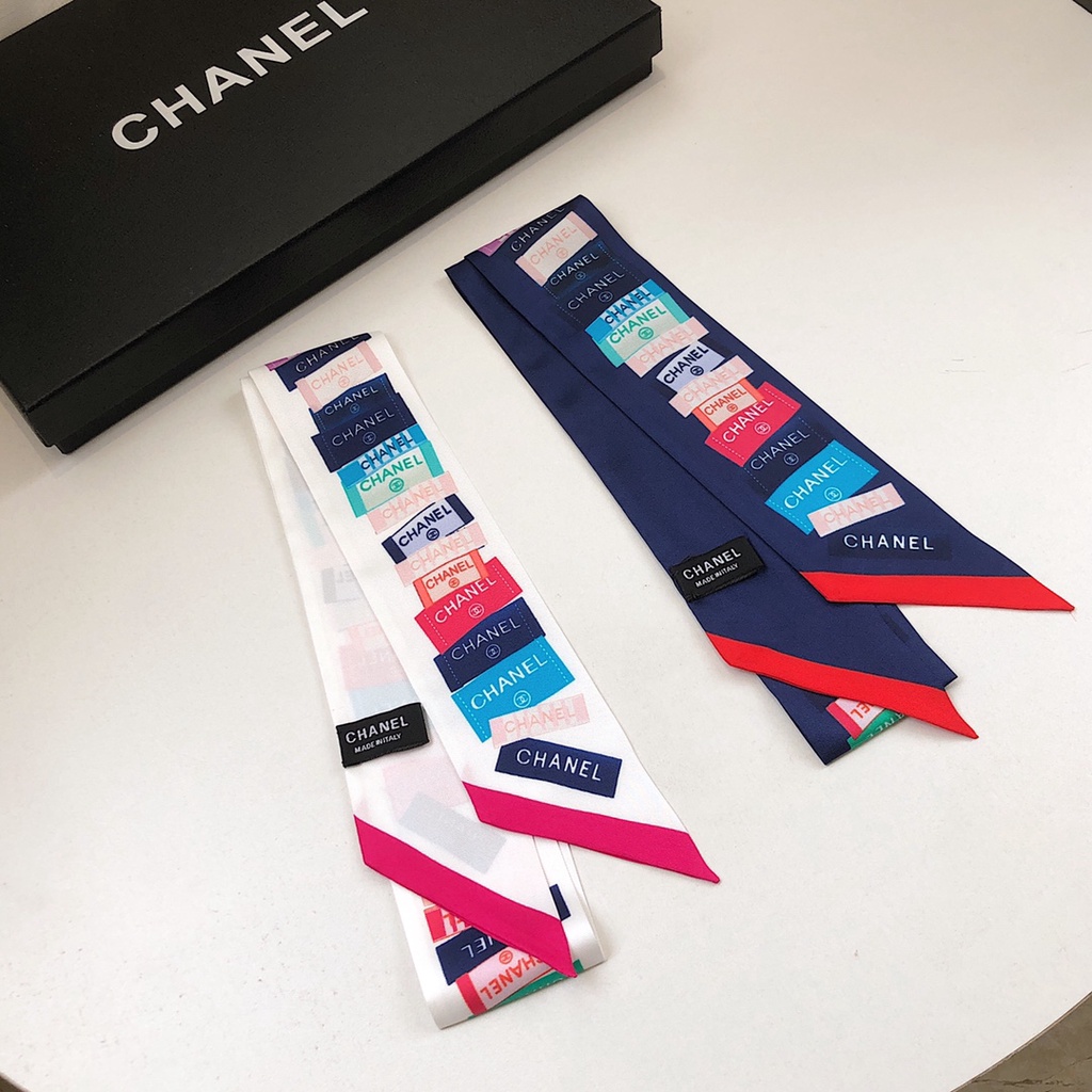 Khăn Choàng Cổ / Túi Xách Vải Lụa In Chữ Nhiều Màu Sắc Thời Trang 2022 Cho Nữ