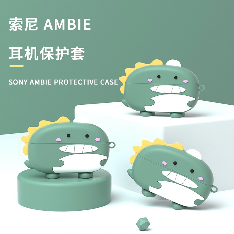 Vỏ Bảo Vệ Hộp Sạc Tai Nghe SONY Ambie AM-W01 Bằng Silicon Họa Tiết Hoạt Hình Dễ Thương
