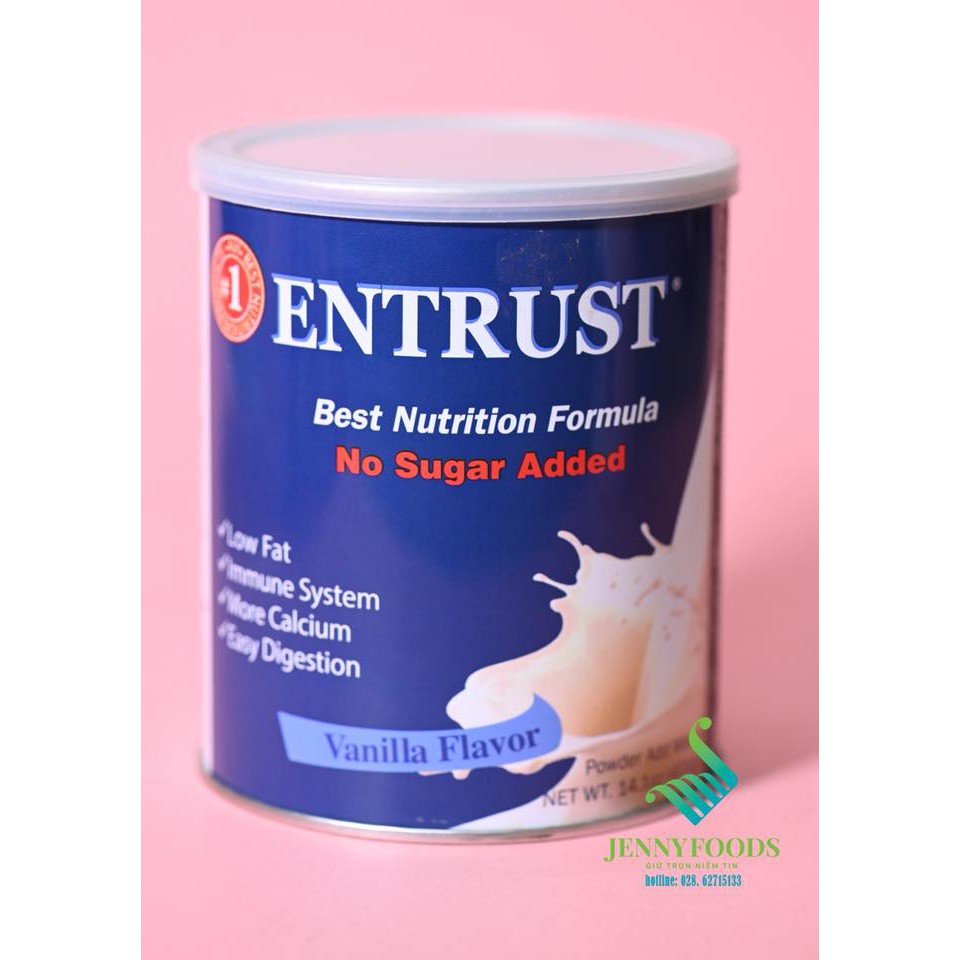 Sữa bột không đường Entrust No Sugar Hộp 400g của Mỹ