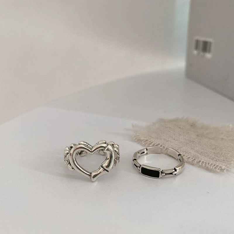 Nhẫn hở hình trái tim thời trang