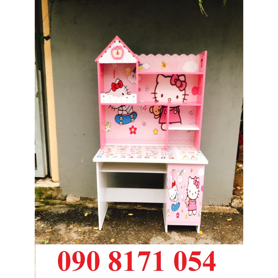 bàn học sinh trẻ em giá rẻ, bàn kitty bàn công chúa bàn siêu nhân bàn doremon in hình 3D hình ảnh thực tế