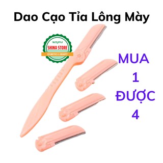Dao Cạo Tỉa Gọn Lông Mày Tặng Kèm 3 Lưỡi Dao Dự Phòng. An Toàn Dễ Sử Dụng
