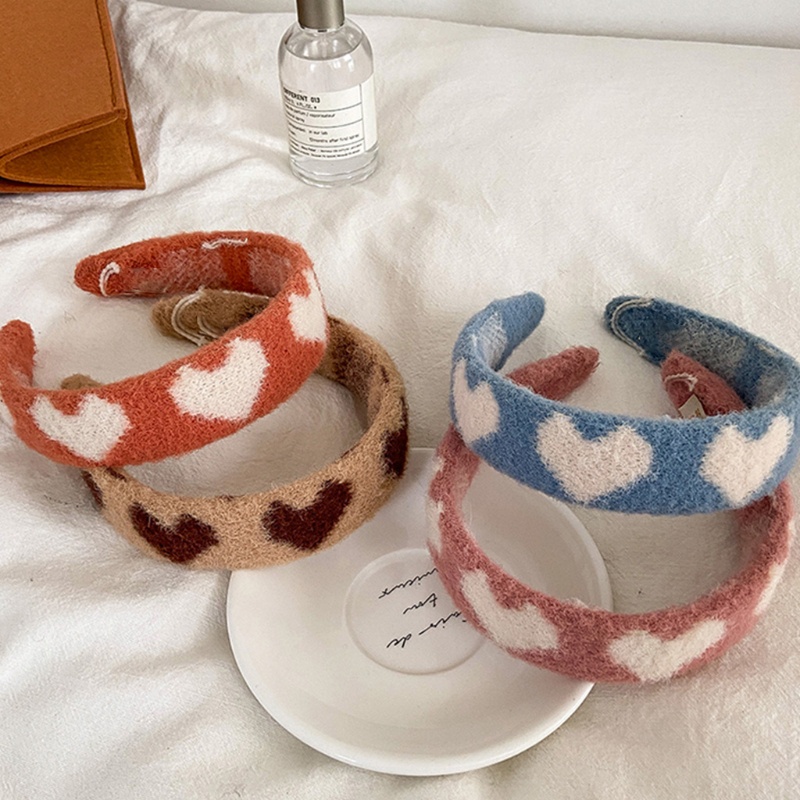 Flgo Băng Đô Cài Tóc Rửa Mặt Họa Tiết Trái Tim Nhiều Màu Sắc Phong Cách Ngọt Ngào