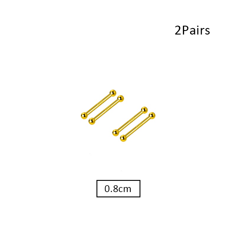 Set 2 Đôi Khuyên Tai Đơn Giản Thời Trang Dành Cho Nữ