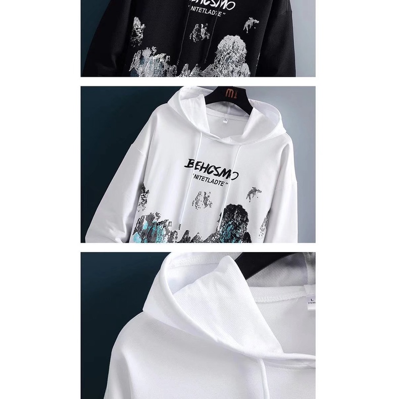 Áo Hoodie Tay Dài In Hình Phong Cảnh Thời Trang Cho Nam