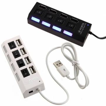 BỘ CHIA CỔNG USB HUB 4 PORT HÌNH Ổ ĐIỆN CÓ CÔNG TẮC LED ĐA NĂNG CHO MÁY TÍNH LAPTOP, PC, ĐIỆN THOẠI, MÁY IN, ĐỌC THẺ NHỚ