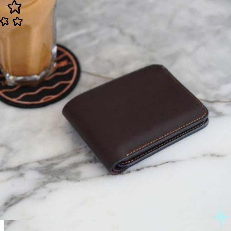 Ví Nam Mini Da Bò Cao Cấp - Bóp Nam Tặng Kèm Hộp Dùng Làm Quà Tặng CM25 - aluca_store