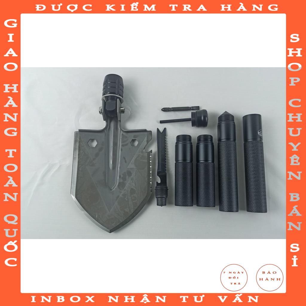 Xẻng quân dụng đa năng gấp gọn làm vườn, đi phượt, dã ngoại othubinh