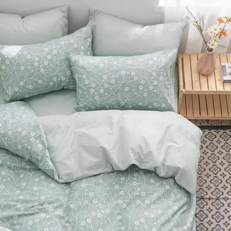 Bộ chăn ga gối Cotton Living 100% Nhà Nhím Chăn ga gối đủ size giường nệm