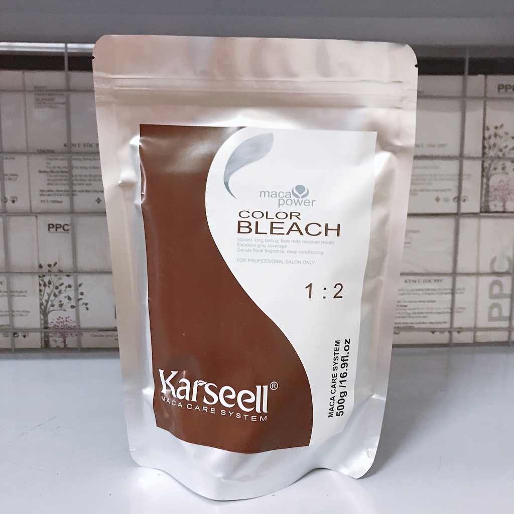 Bột Tẩy Tóc Karsell Bột Tẩy Tóc 9D Collagen Kyana Không Gây Khô Xơ Tóc Lên Được Level 9-10 500gram