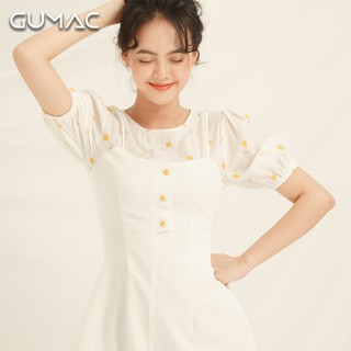 Đầm yếm phối hoa DA8110 GUMAC