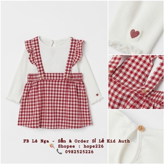 Set váy yếm và áo hm uk chính hãng sz từ 9-12m đến 3-4y