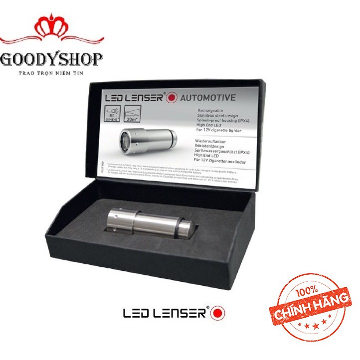 [Đèn Pin Cao Cấp Led Lenser] Automotive Black/ Silver-GOODYSHOP