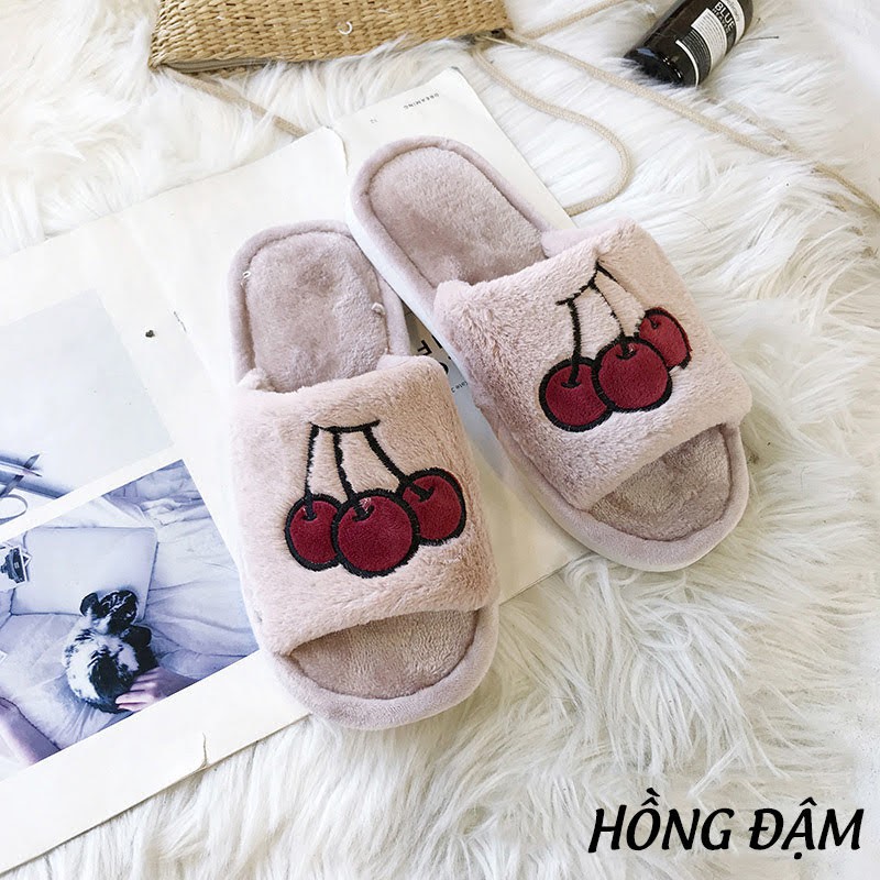 Dép Bông Hở Mũi Chân Đi Trong Nhà Hình Trái Cây - Mẫu 05