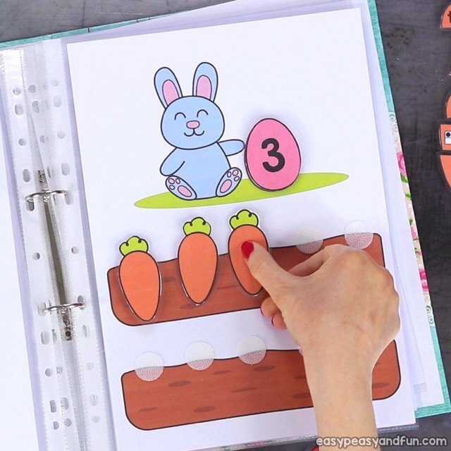 Bộ học liệu bóc dán Montessori cho bé chủ đề con thỏ cho bé 2-3 tuổi  - Đồ chơi giáo dục sớm Montessori