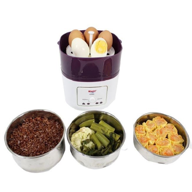 Hộp Cơm Hâm Nóng 3 Tầng Cắm Điện Inox STAR &  MAGIC KOREA A-06 Cặp Lồng Cơm 3 Tầng Ủ Cơm Tự Động  bảo hành 12 tháng | BigBuy360 - bigbuy360.vn
