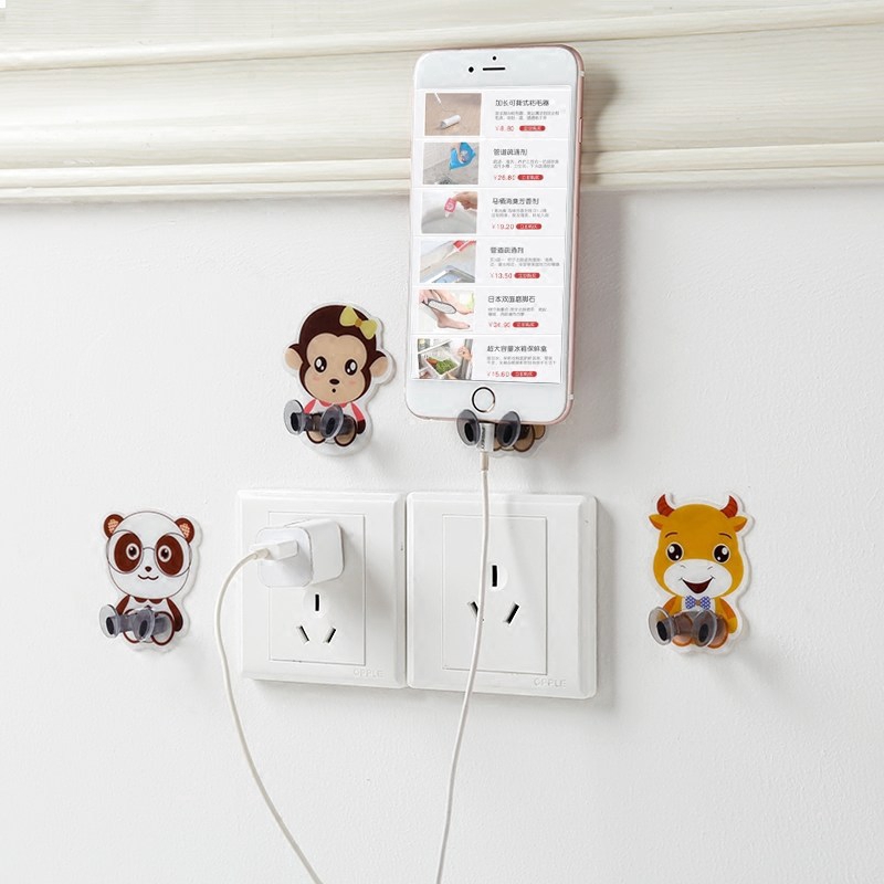 1 Móc Treo Phích Cắm Điện Gắn Tường Hình Thú Xinh Xắn