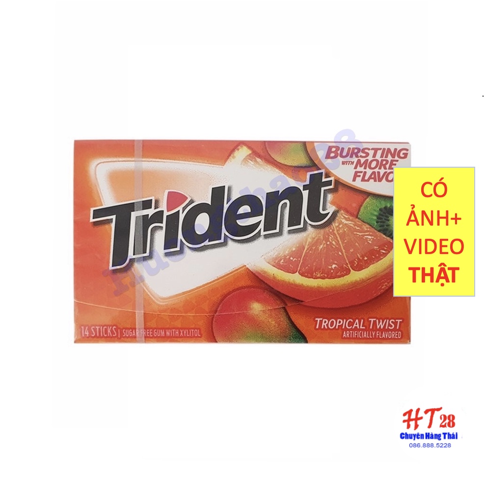 Kẹo Cao Su Không Đường Trident Mỹ