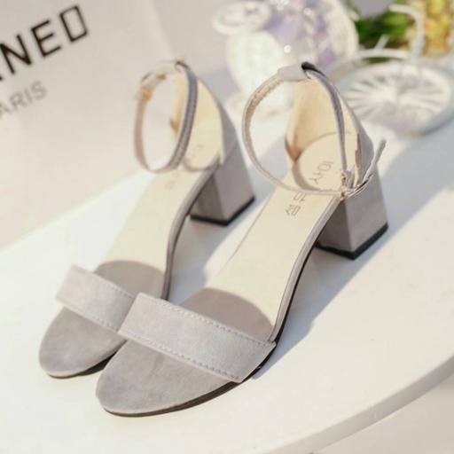 Giày sandal cao gót MYS quai ngang DA  5p