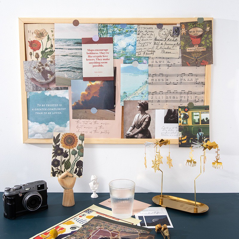 Ảnh trang trí poster dán tường hình decor vintage aesthetic retro postcard bưu thiếp tranh giấy treo phòng ngủ bàn học | BigBuy360 - bigbuy360.vn
