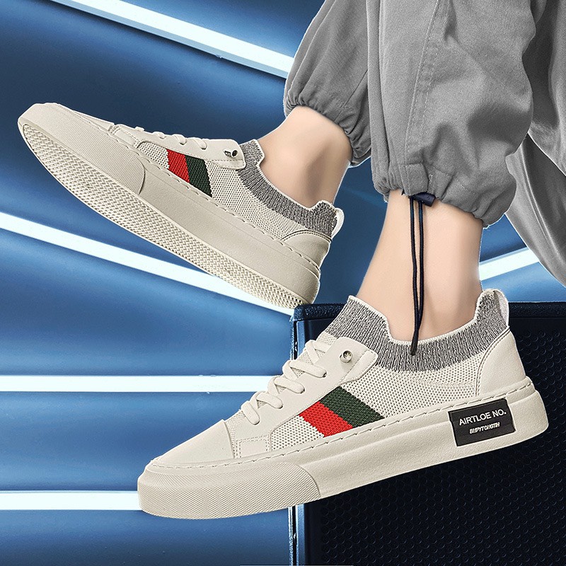 Giày nam, giày thể thao nam vải sợi thể thao thoáng khí hai màu C80