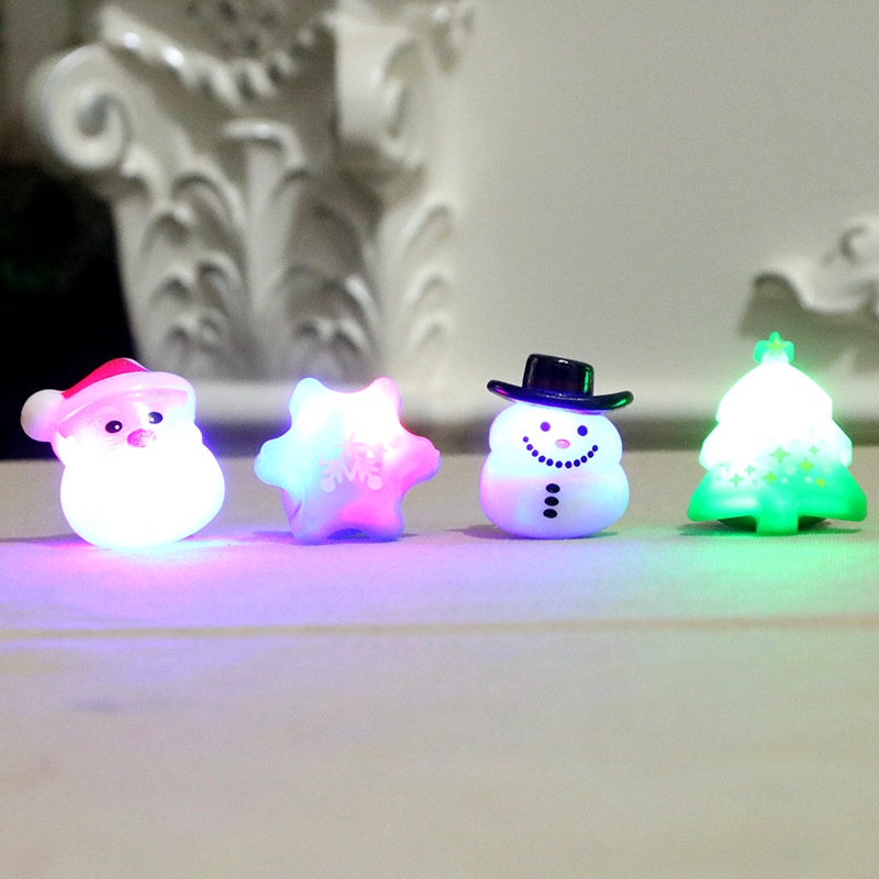 Đèn LED hình ông già noel đeo ngón tay trang trí tiệc giáng sinh cho trẻ em