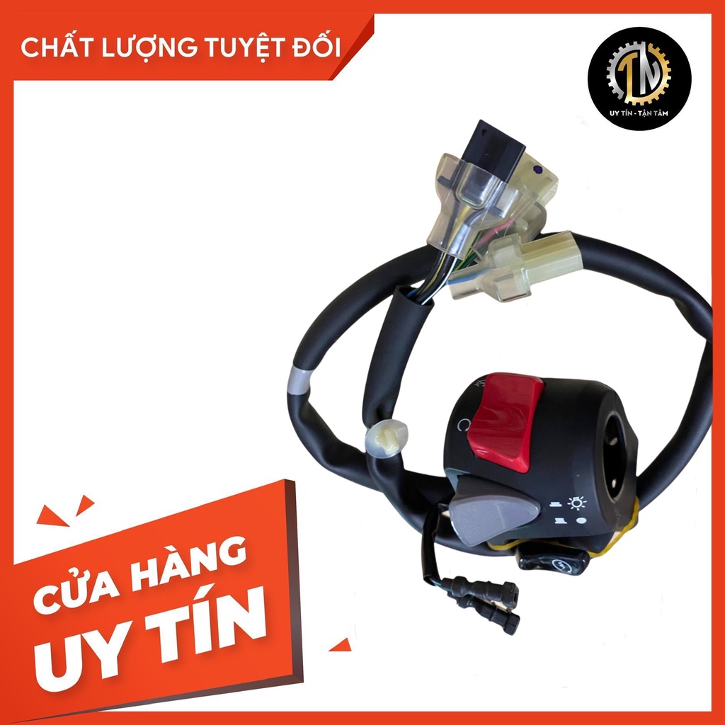 Cùm phải PCX nút đỏ chính hãng Honda tháo xe mới gắn Vario, Click, Sonic, Satria, Exciter 150, Sirius, PCX
