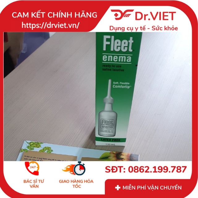Dung dịch bơm Fleet Enema chai 133ml - Dung dịch hạn chế bệnh táo bón không thường xuyên, làm sạch ruột