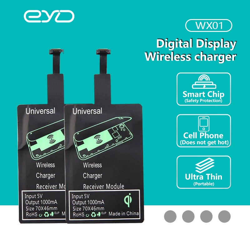 Điện thoại di động Giao diện TYPE-C miếng dán năng lượng bộ thu sạc không dây Điện thoại di động Miếng dán sạc Android Điện thoại di động máy tính bảng bộ thu giao diện iphone miếng dán sạc không dây