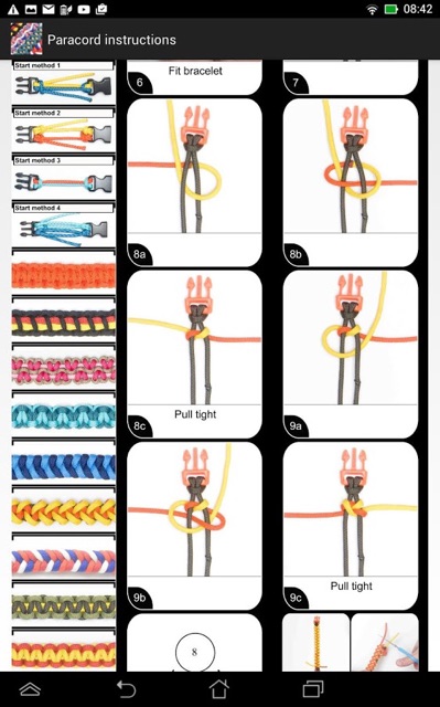 Dây paracord 5m 7 lõi 4mm (vòng tay sinh tồn) và khoá nhựa làm vòng