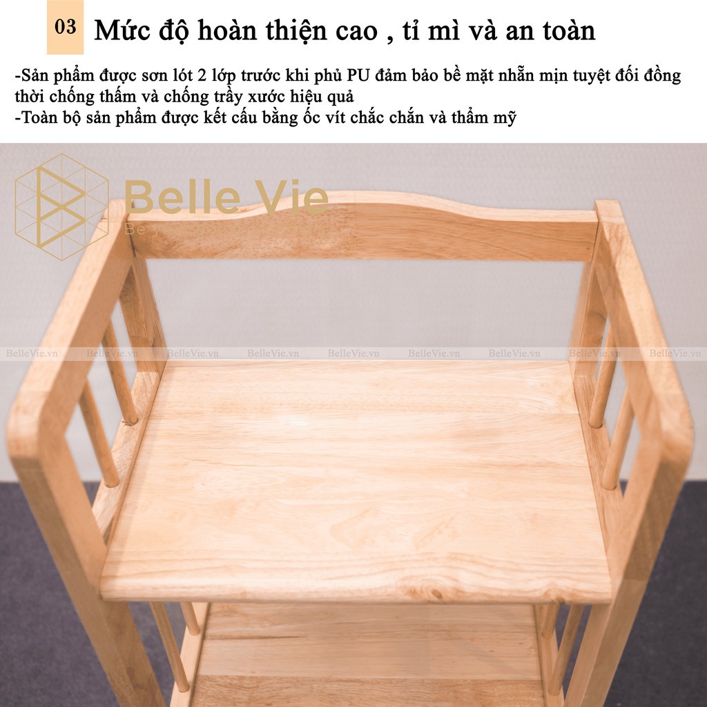 Kệ Sách Đa Năng Gỗ Tự Nhiên 4 Tầng x 80cm Nội Thất Lắp Ráp 120cm x 28cm x 80cm Nội Thất Hàn Quốc