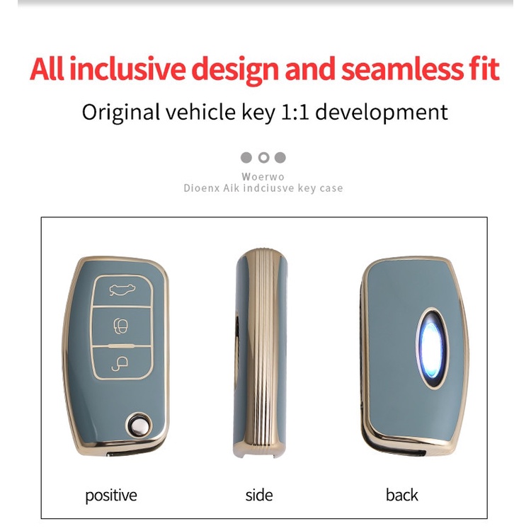 Vỏ Bảo Vệ Chìa Khóa Điều Khiển Từ Xa 3 Nút Cho Ford Fiesta Focus 2 Ecosport Kuga Escape Falcon B-Max C-Max Eco Galaxy