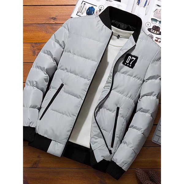 ÁO KHOÁC PHAO BOMBER 07 CHẰN BÔNG 3 LỚP ẤM ÁP MÙA ĐÔNG KME STORE
