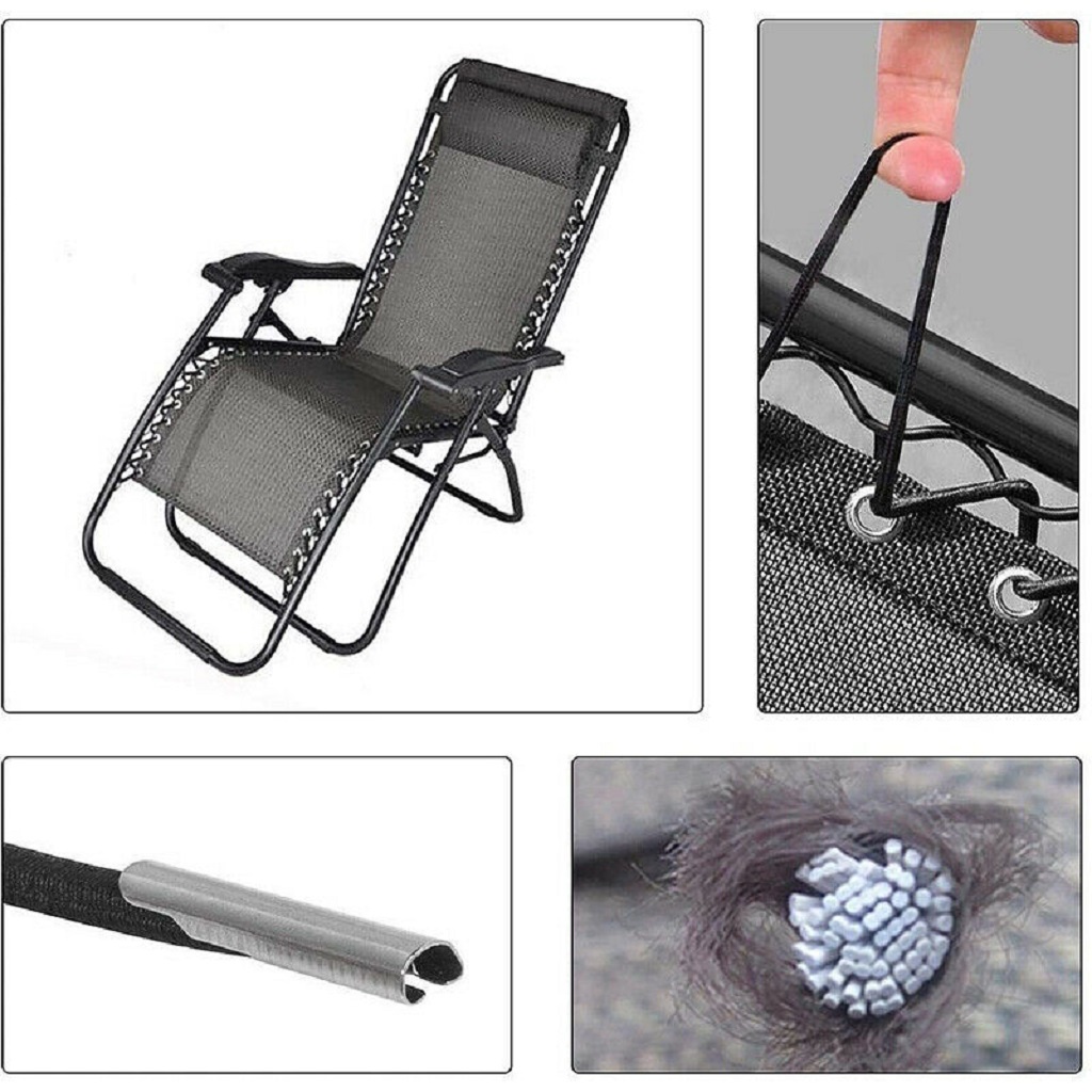 Set 4 dây thun thay thế đa năng cho ghế tựa màu đen