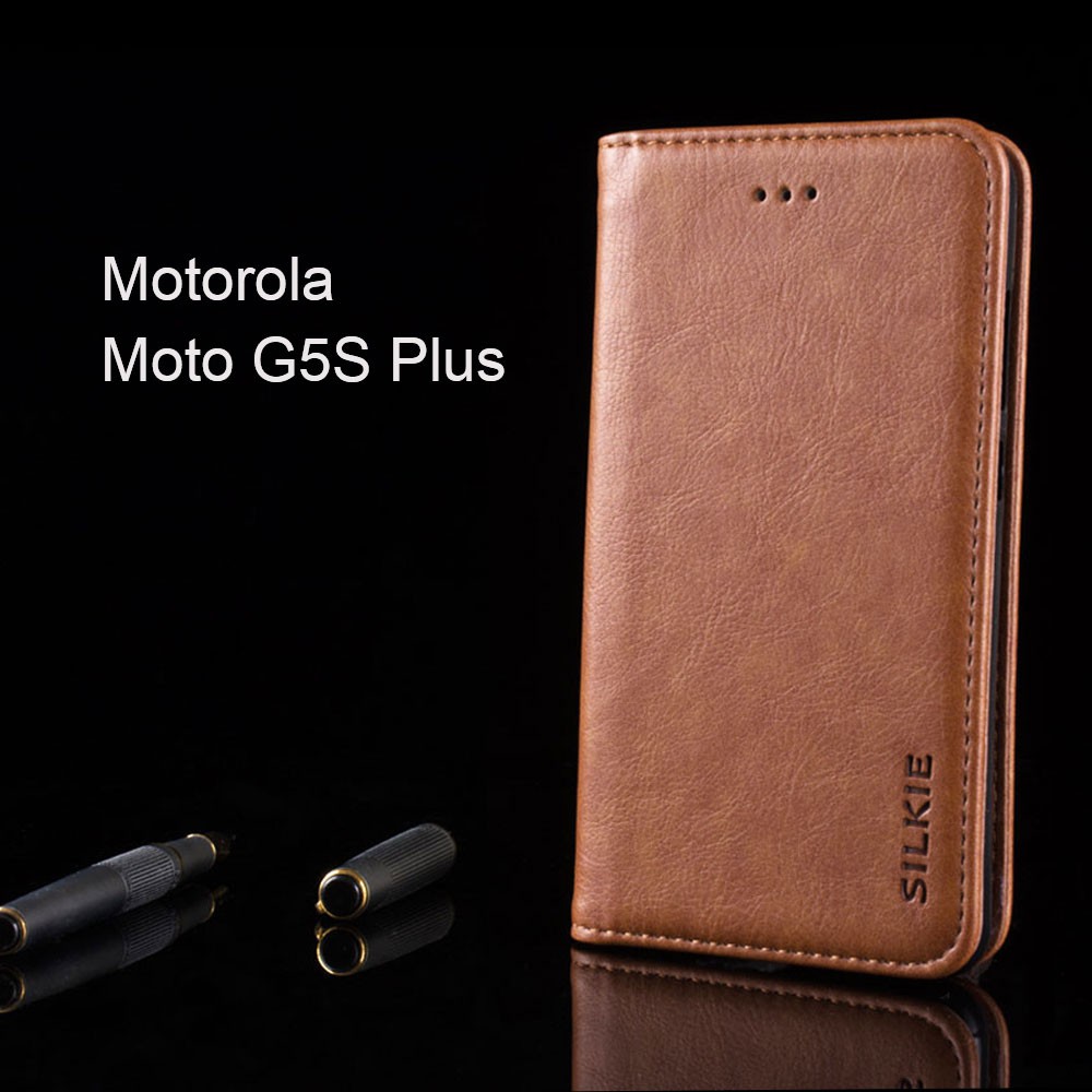 Bao Da Kiểu Dáng Retro Thời Trang Cao Cấp Cho Motorola Moto G5s Plus