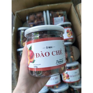 Ô Mai Đào Chẻ Hộp 300gr - Trái cây sấy dinh dưỡng cho mẹ bầu