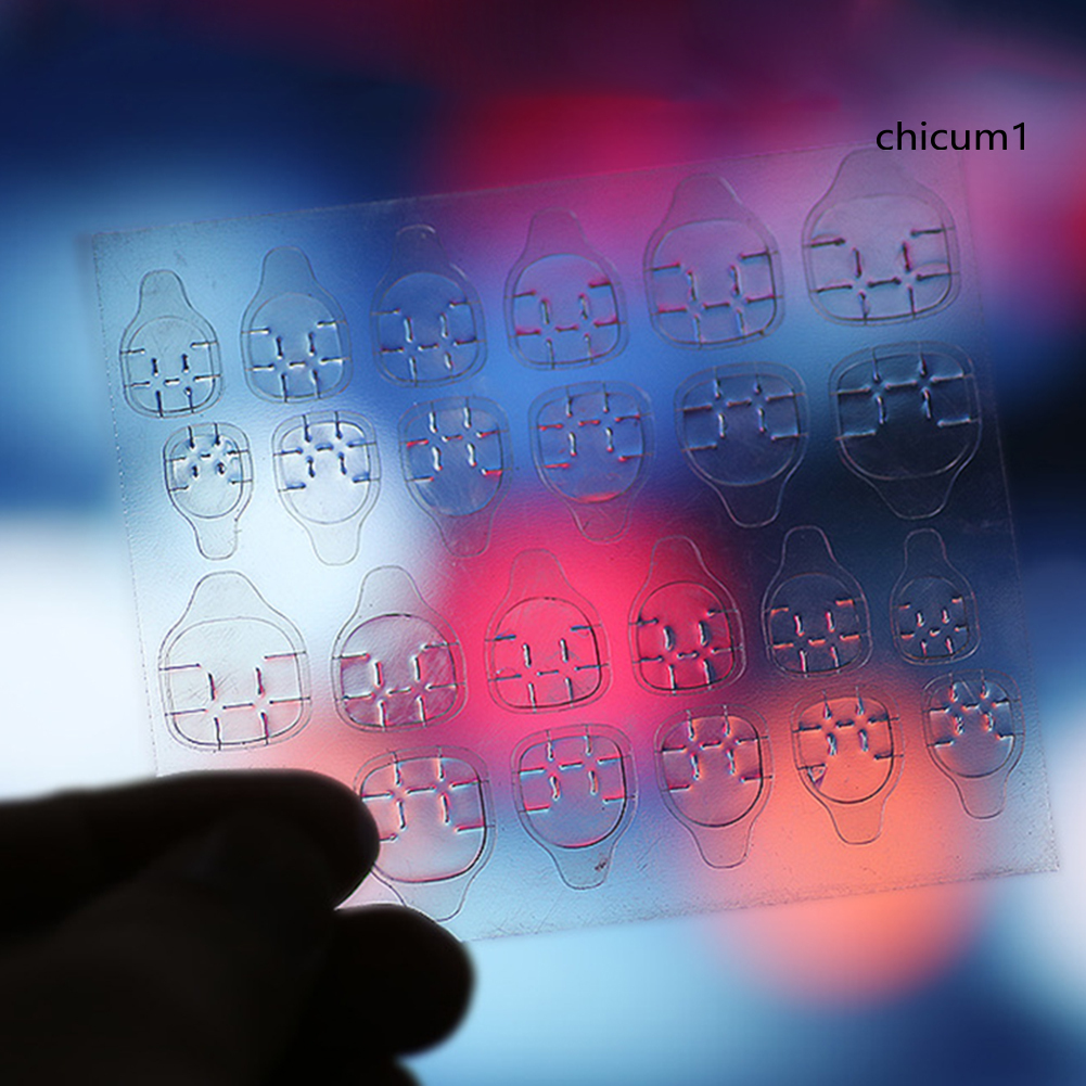 [Hàng mới về] Bộ 120 keo dán móng giả hai mặt trong suốt để trang trí móng nghệ thuật