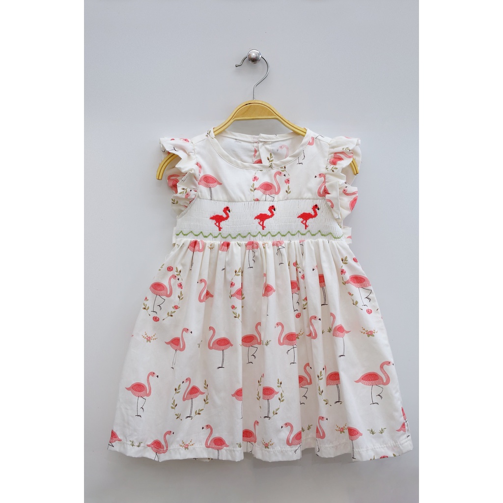 ĐẦM SMOCK HỒNG HẠC