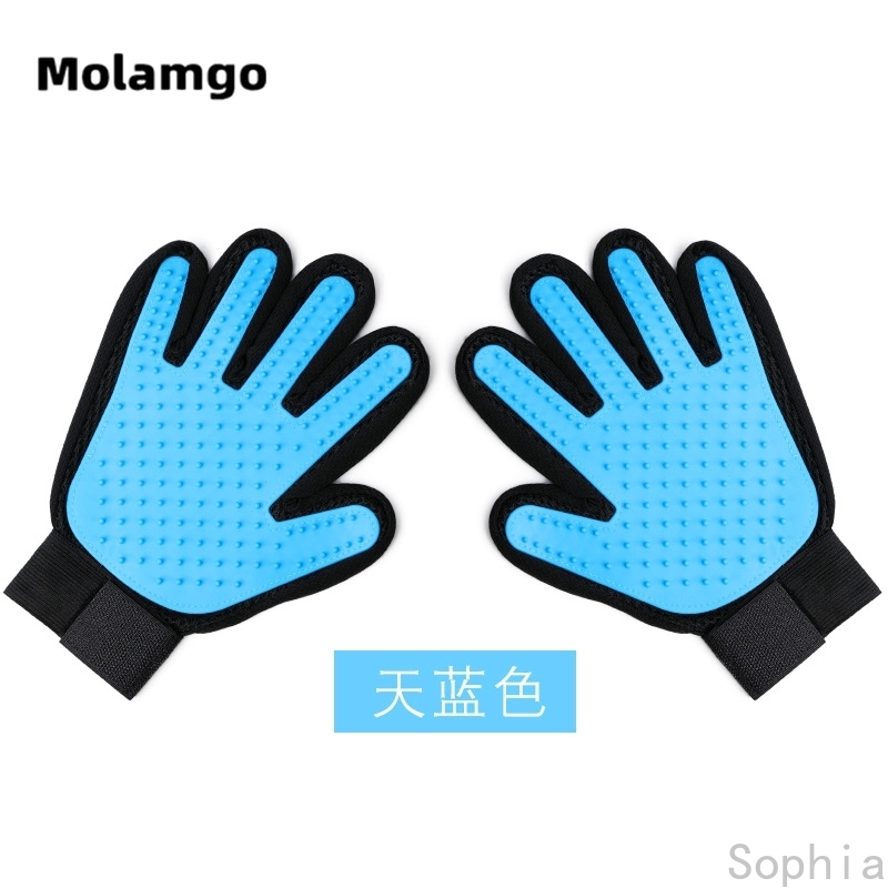 Găng tay đi tắm cho thú cưng bằng silicon