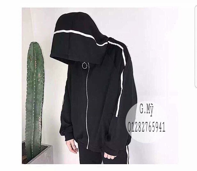 Áo khoác dù nam nữ 1 xọc