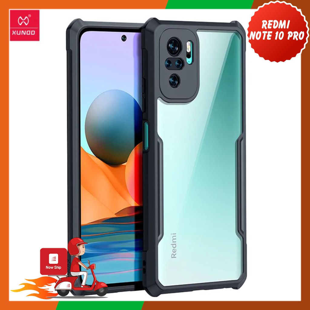 Ốp lưng Xiaomi Redmi Note 10 4G, Note 10 Pro chống sốc chính hãng XUNDD