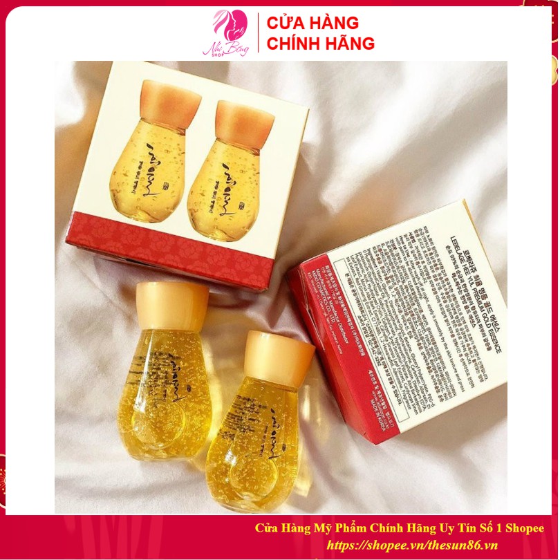 Bộ serum vàng 24k mini dưỡng trắng da chống lão hóa mờ thâm nám Labelage Hàn Quốc 30mlx2 lọ