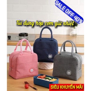 Túi đựng hộp cơm giữ nhiệt lô gô hình gấu