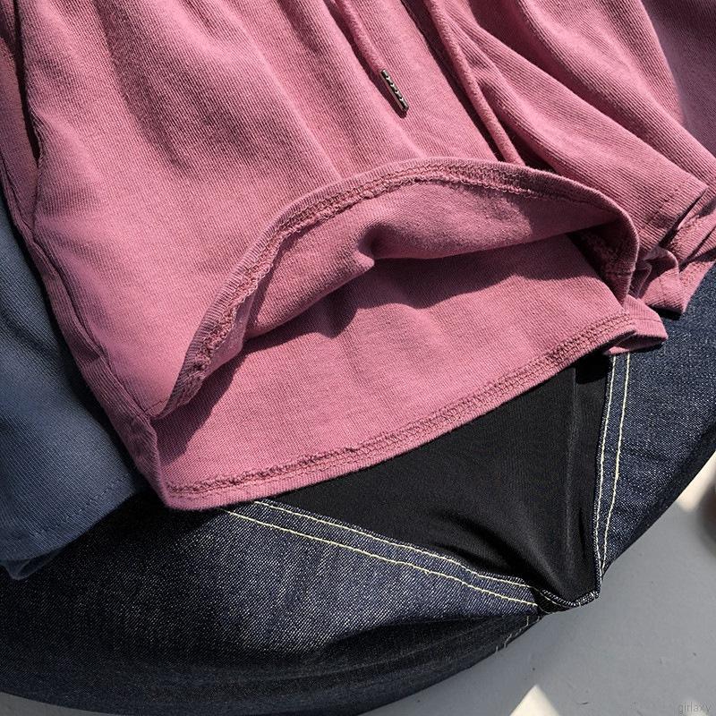 Quần Đùi Thể Thao Lưng Thun Co Giãn Màu Trơn Phong Cách Hàn Quốc