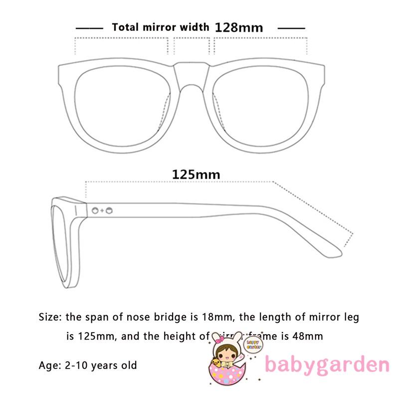 Kính Mát Gọng Vuông Cỡ Lớn Cho Bé Từ-2-10 Tuổi